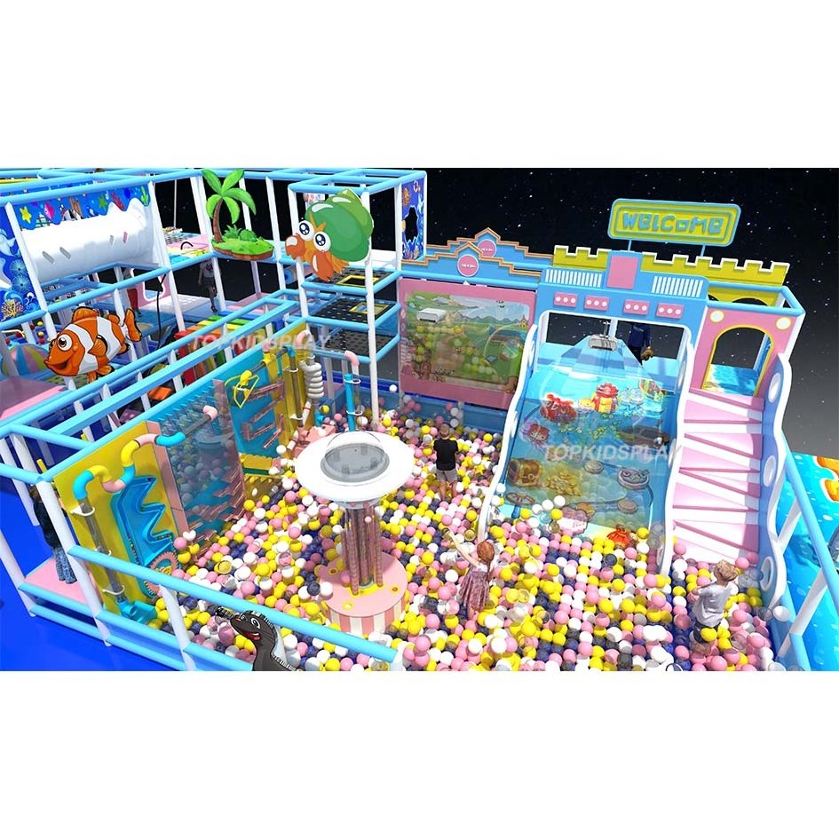 Ocean theme Kids indoor playground Amusement Equipment with EN1176 & ASTM certified