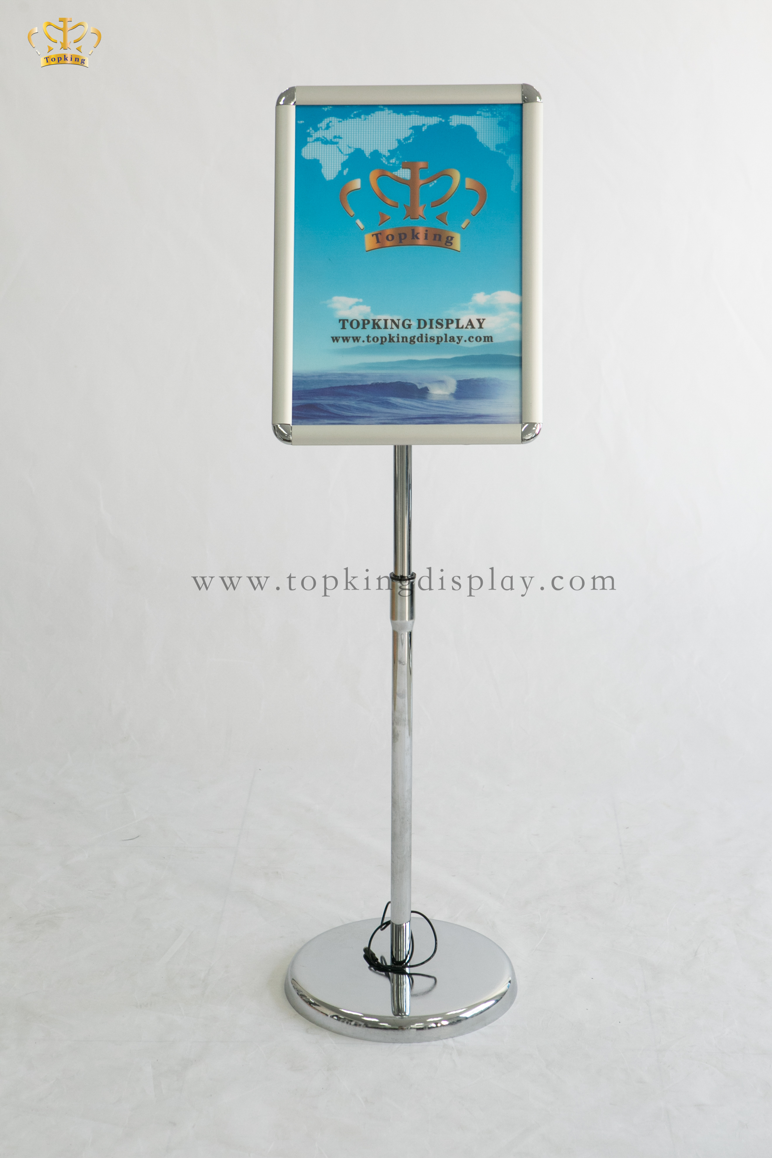 Advertising stand floor  LED A3 A4 hotel menu page flip floor display stand