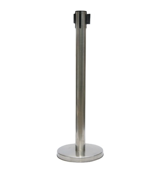 Airport Line Retractable Belt Queue Control Barrier Stanchion Barricade Stand concrete base plate