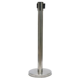 Airport Line Retractable Belt Queue Control Barrier Stanchion Barricade Stand concrete base plate