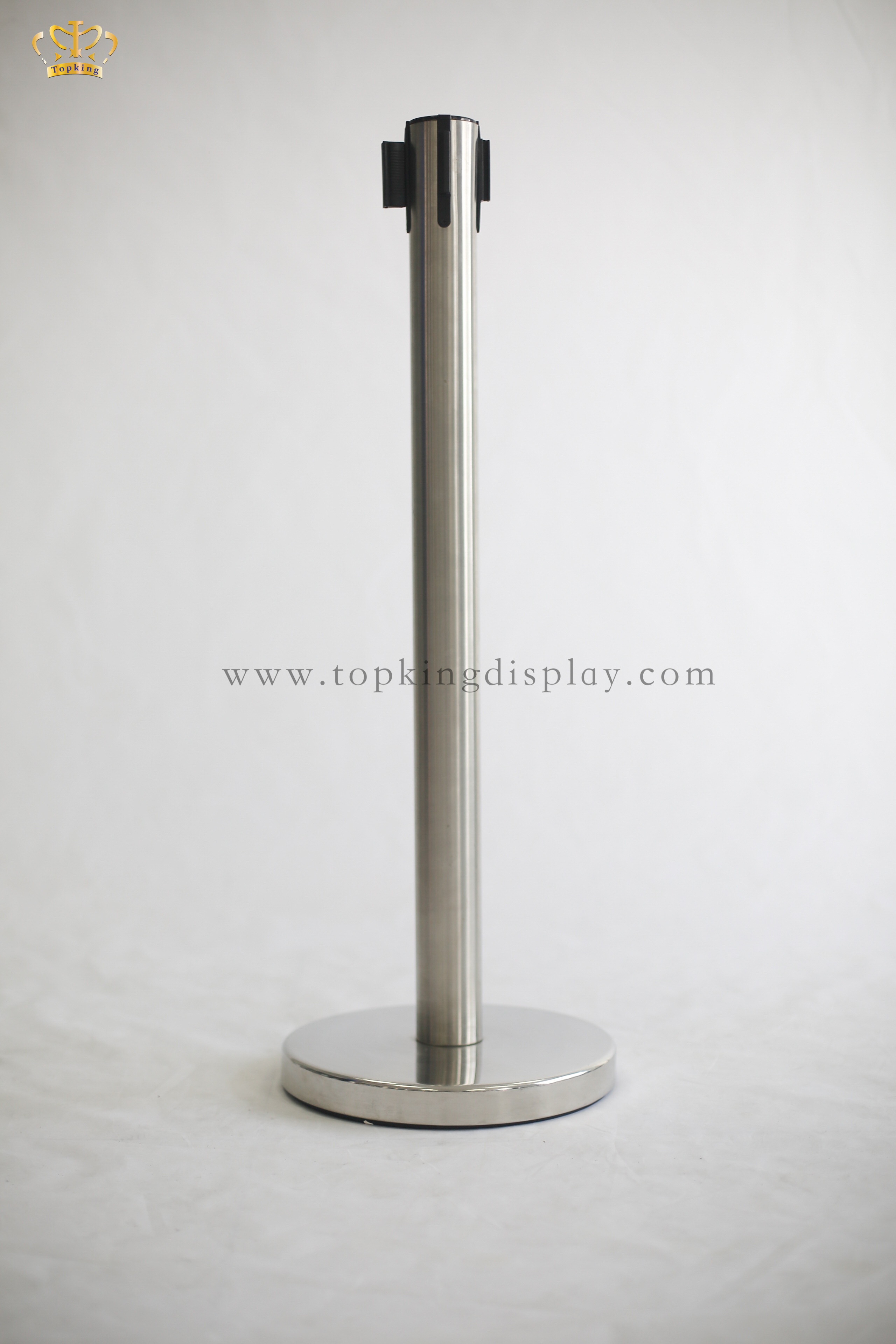 Airport Line Retractable Belt Queue Control Barrier Stanchion Barricade Stand concrete base plate