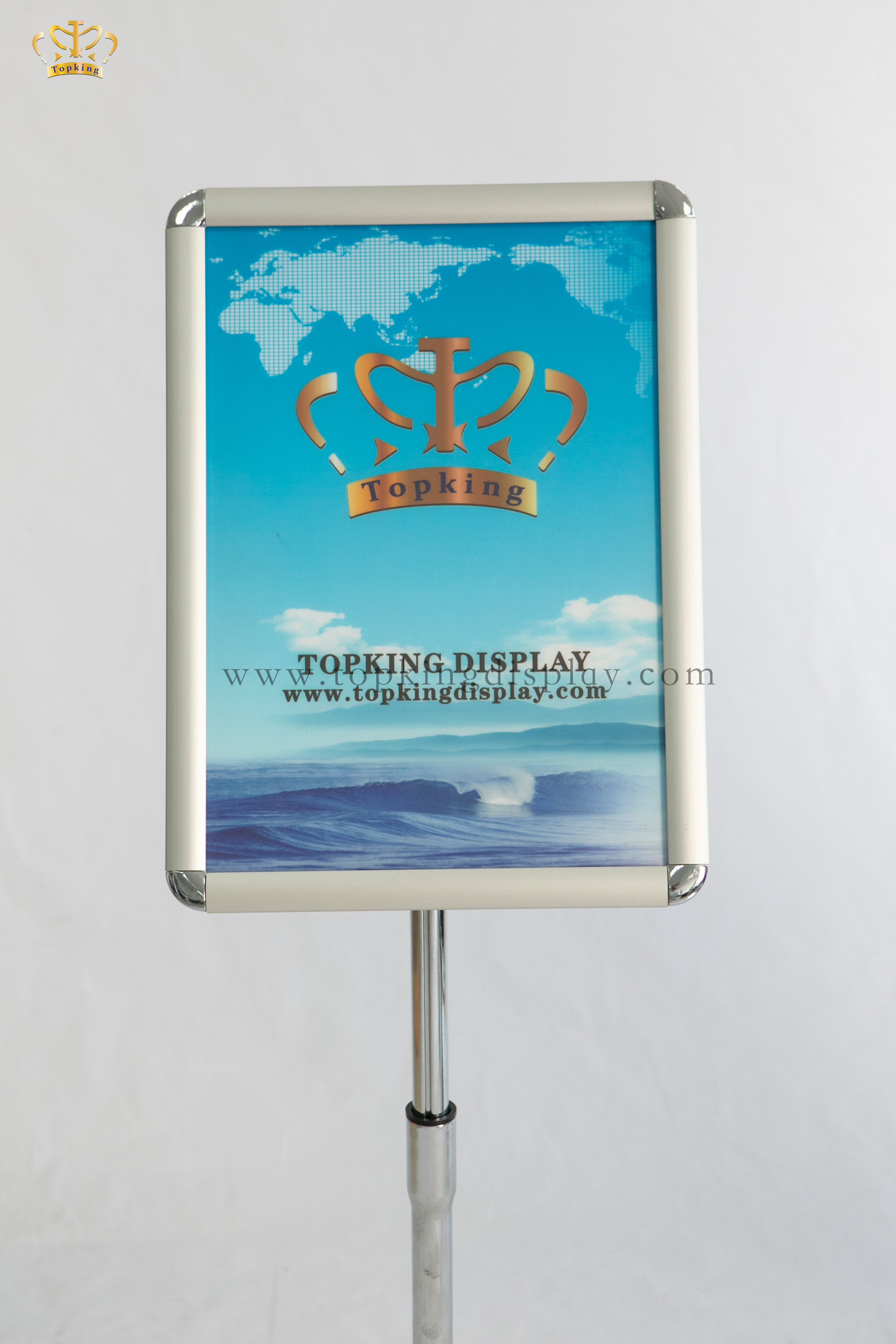 Advertising stand floor  LED A3 A4 hotel menu page flip floor display stand