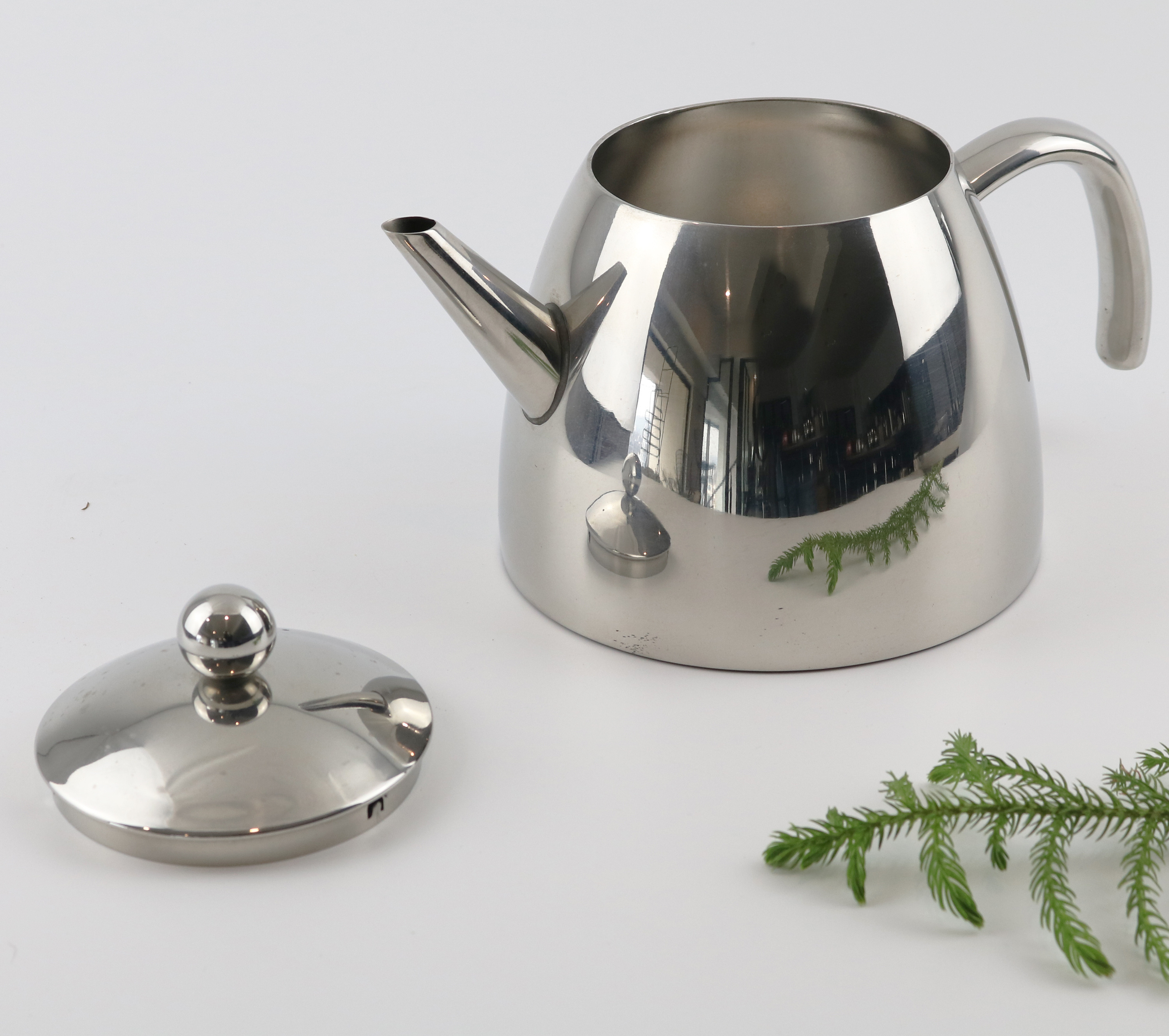 Double Wall Layer Insulated Stainless Steel Tea Kettle Removable Infuser for Loose Leaf and Tea Bags Tea Pot