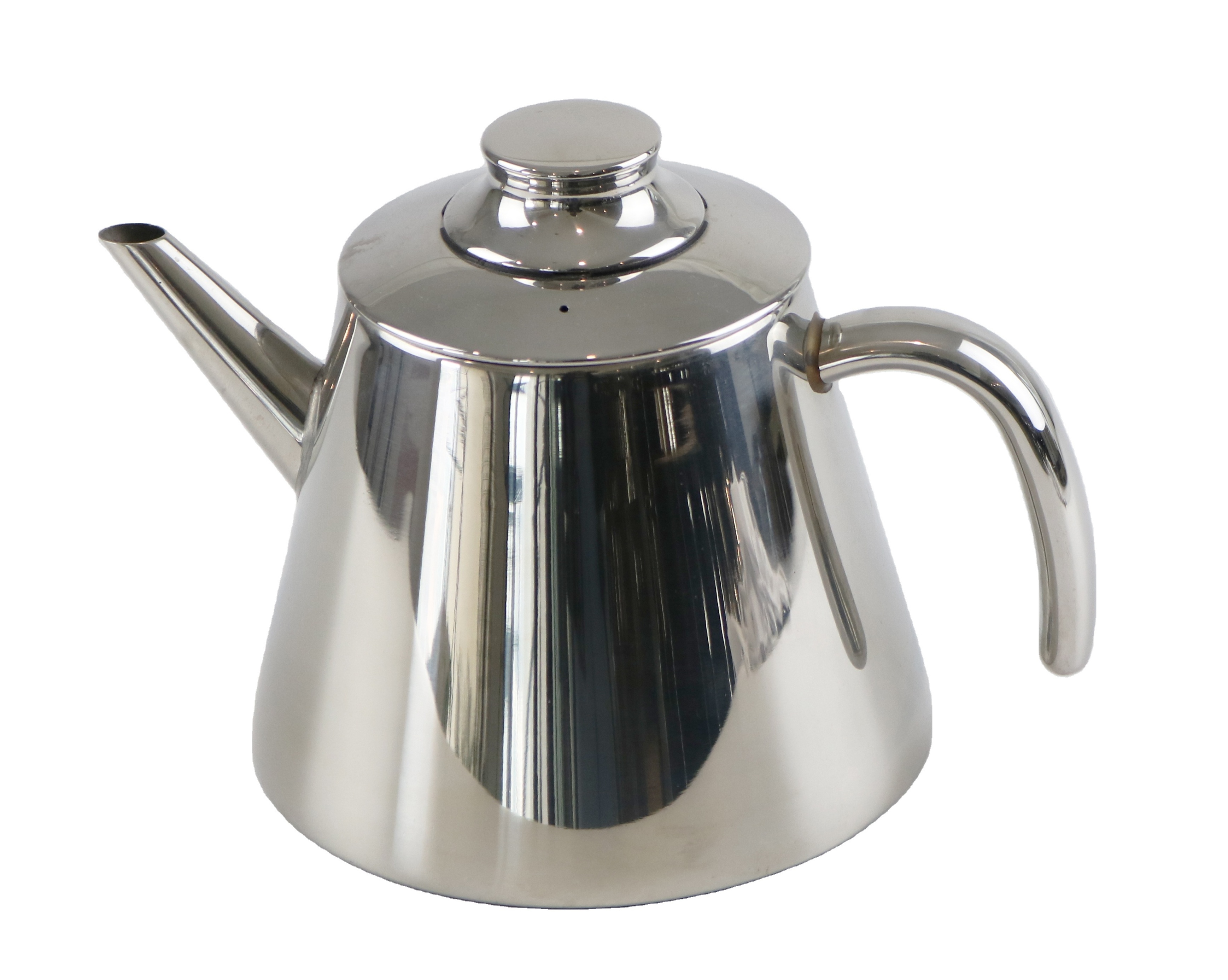 Wholesale Kettle Induction Cooker Stainless Steel Exquisite Teapot with Infuser Double Walled Glossy Silver Tea Pot