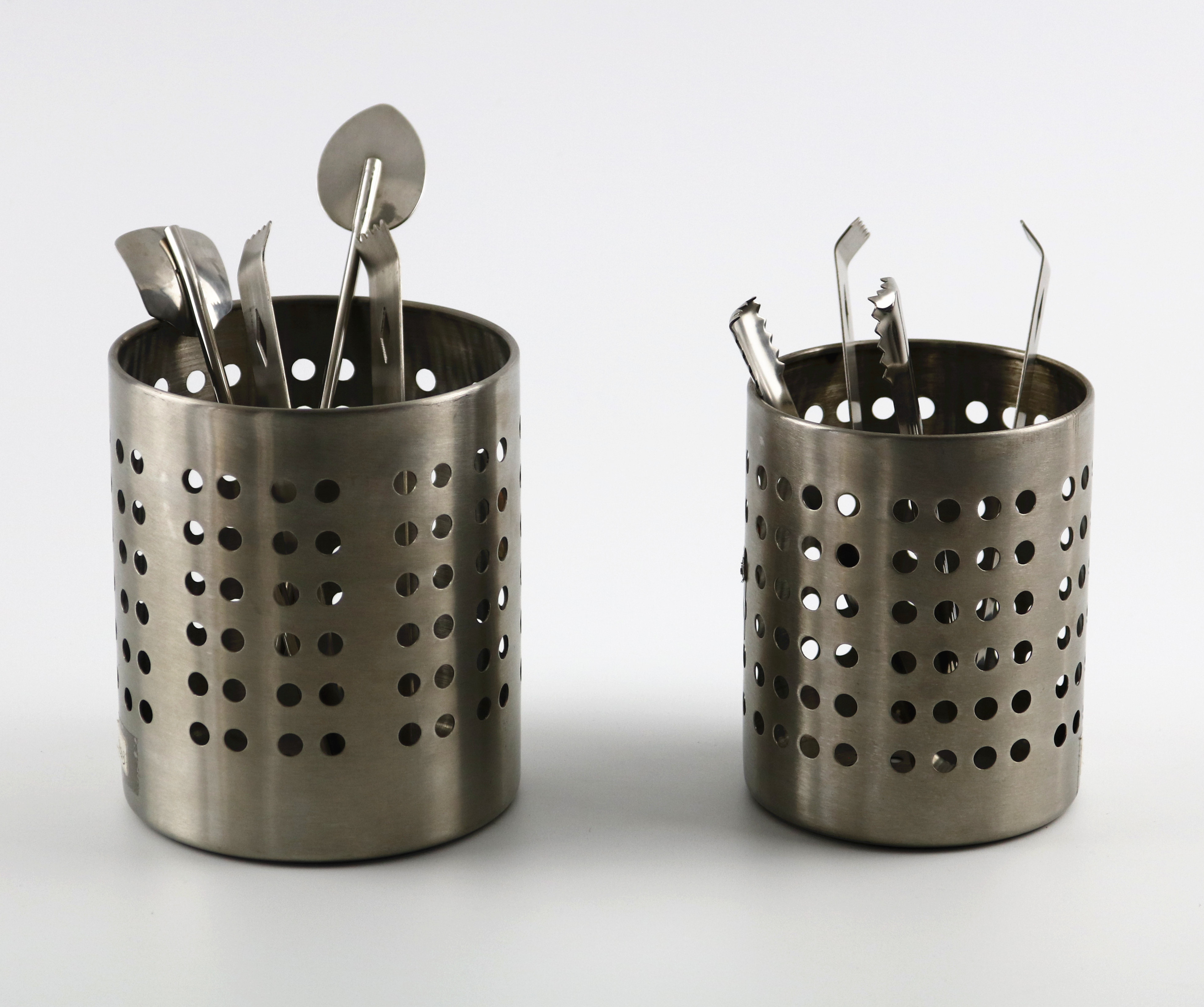 Stainless steel kitchenware utensil holder for storage