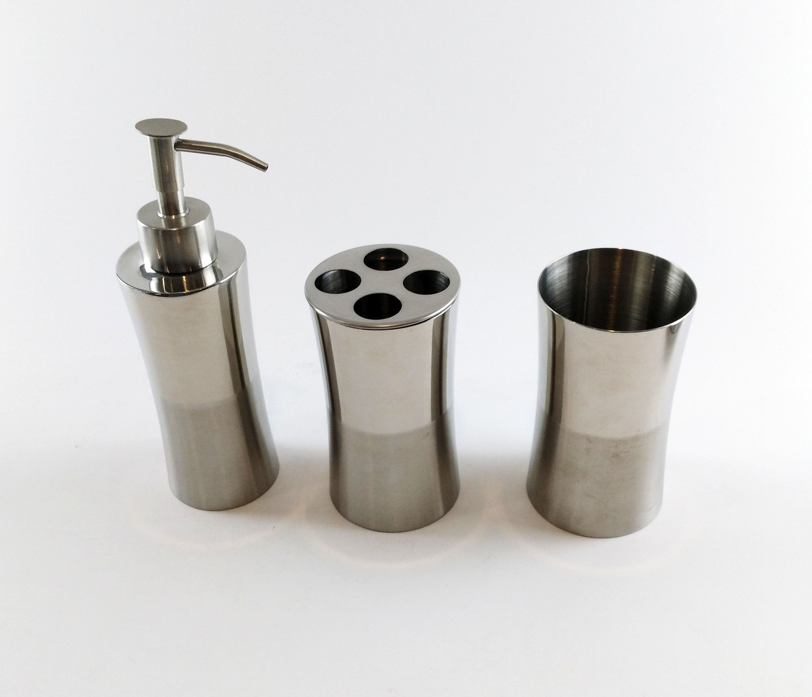 Stainless Steel Tumbler Lotion Bottle Toothbrush Holder Soap Dish Toilet Brush Holder 5pcs Bathroom accessories for Household