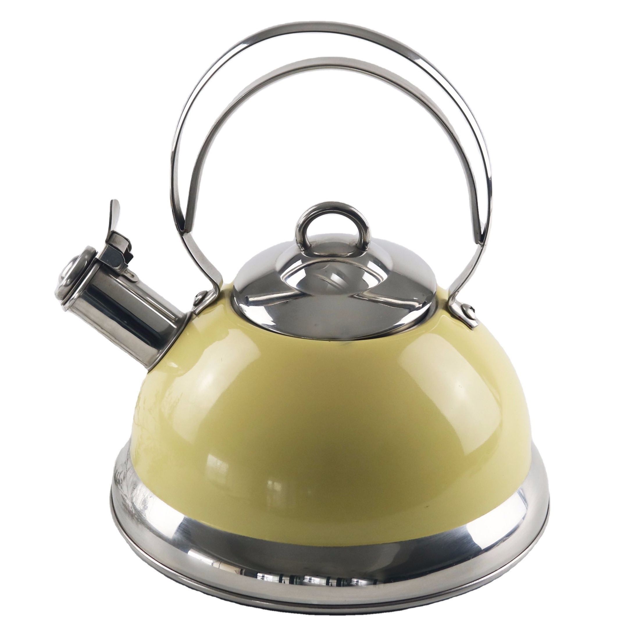 Stove Top 3 Litre Whistling Tea kettles 5 Layers Bottom Stainless Steel Tea kettle with Cool Touch Ergonomic Handle