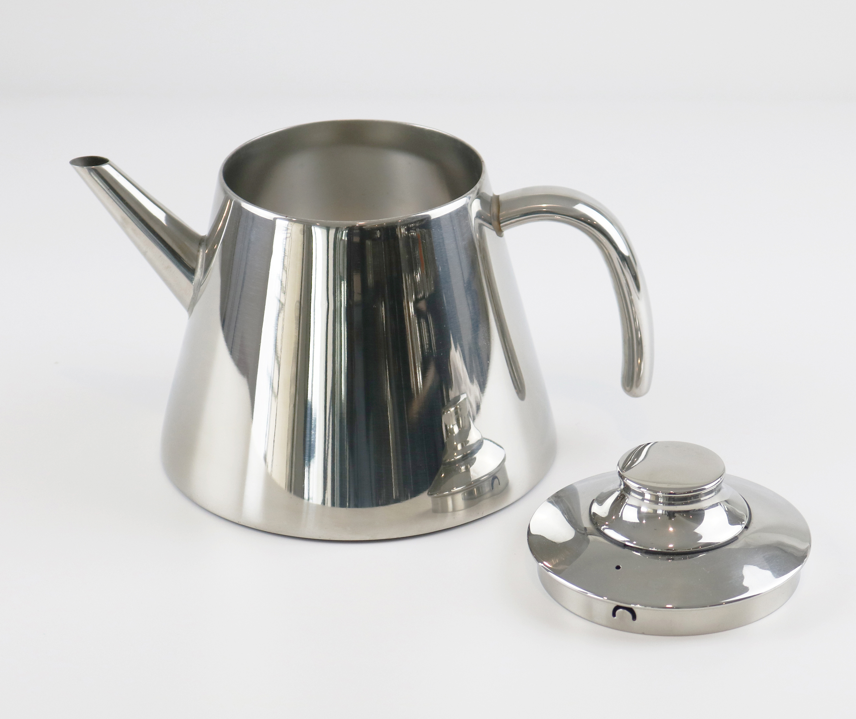 Wholesale Kettle Induction Cooker Stainless Steel Exquisite Teapot with Infuser Double Walled Glossy Silver Tea Pot