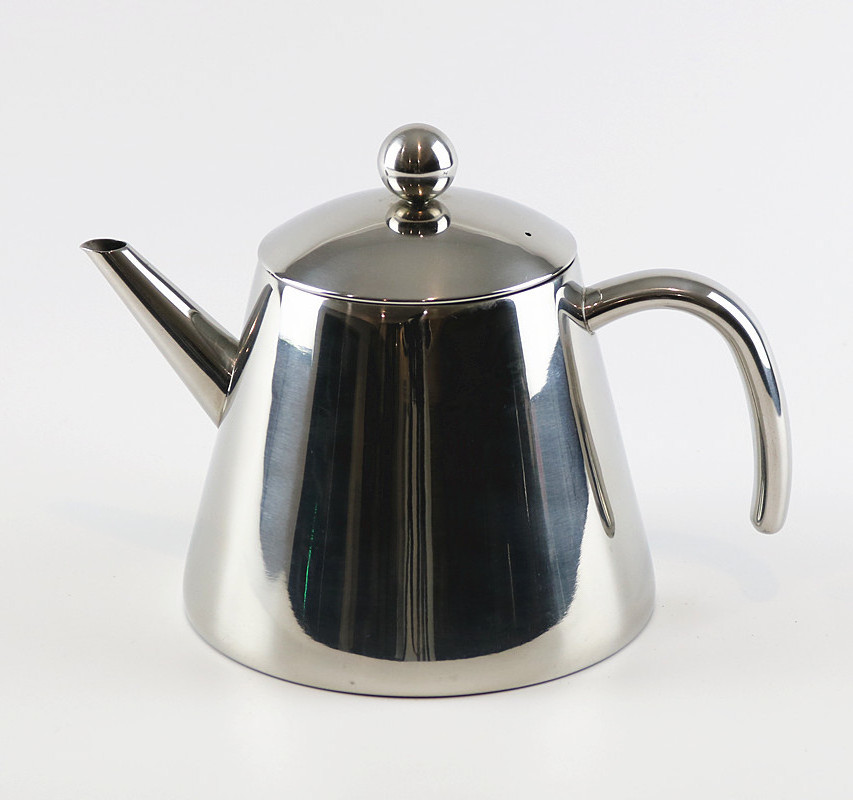 1.2 Liter Polished Stainless Steel Tea Kettle pot with Tea Infuser Filter Home Kitchen Restaurant or Office Tea Pot