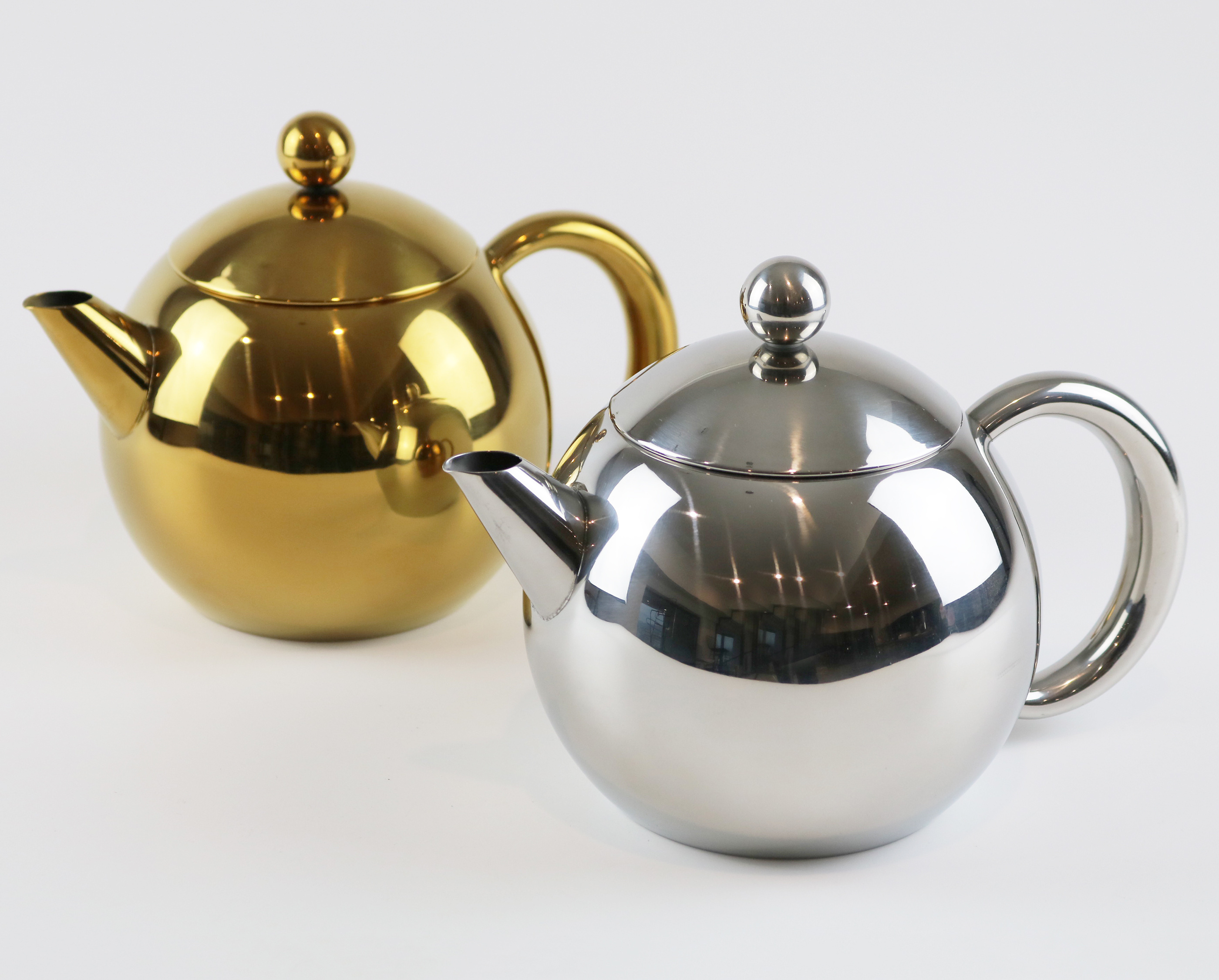 Household Handing High Quality Stainless Steel Double Wall 1200ml Teapot Loose Tea Strainer inside Tea pot