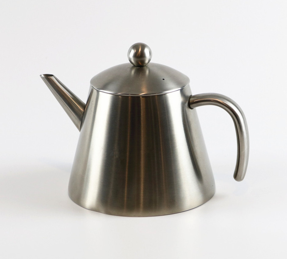 1.2 Liter Polished Stainless Steel Tea Kettle pot with Tea Infuser Filter Home Kitchen Restaurant or Office Tea Pot