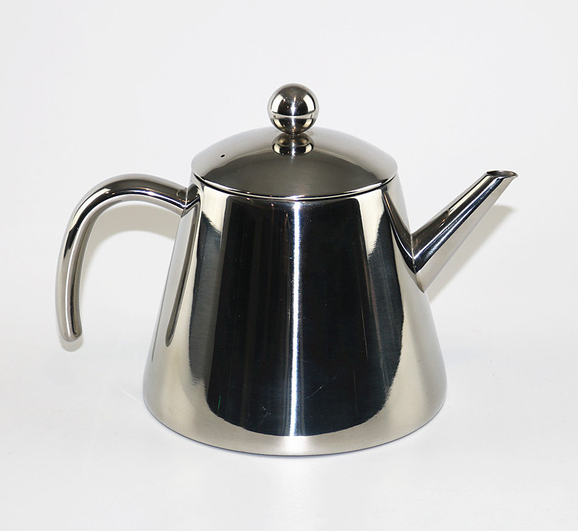 1.2 Liter Polished Stainless Steel Tea Kettle pot with Tea Infuser Filter Home Kitchen Restaurant or Office Tea Pot