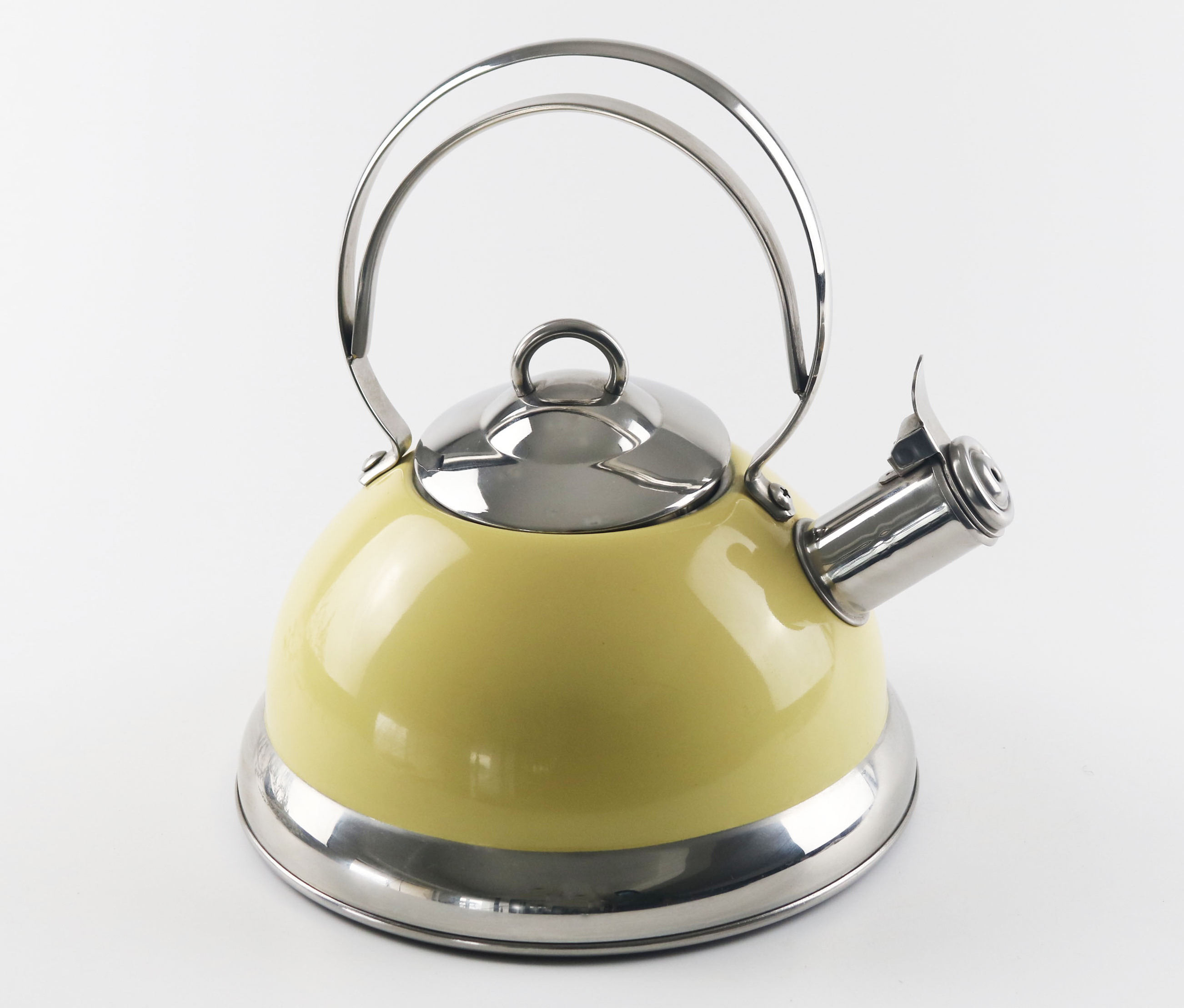 Stove Top 3 Litre Whistling Tea kettles 5 Layers Bottom Stainless Steel Tea kettle with Cool Touch Ergonomic Handle