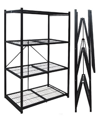 3 Tier Metal durable multifunctional foldable collapsible household storage holder storage rack