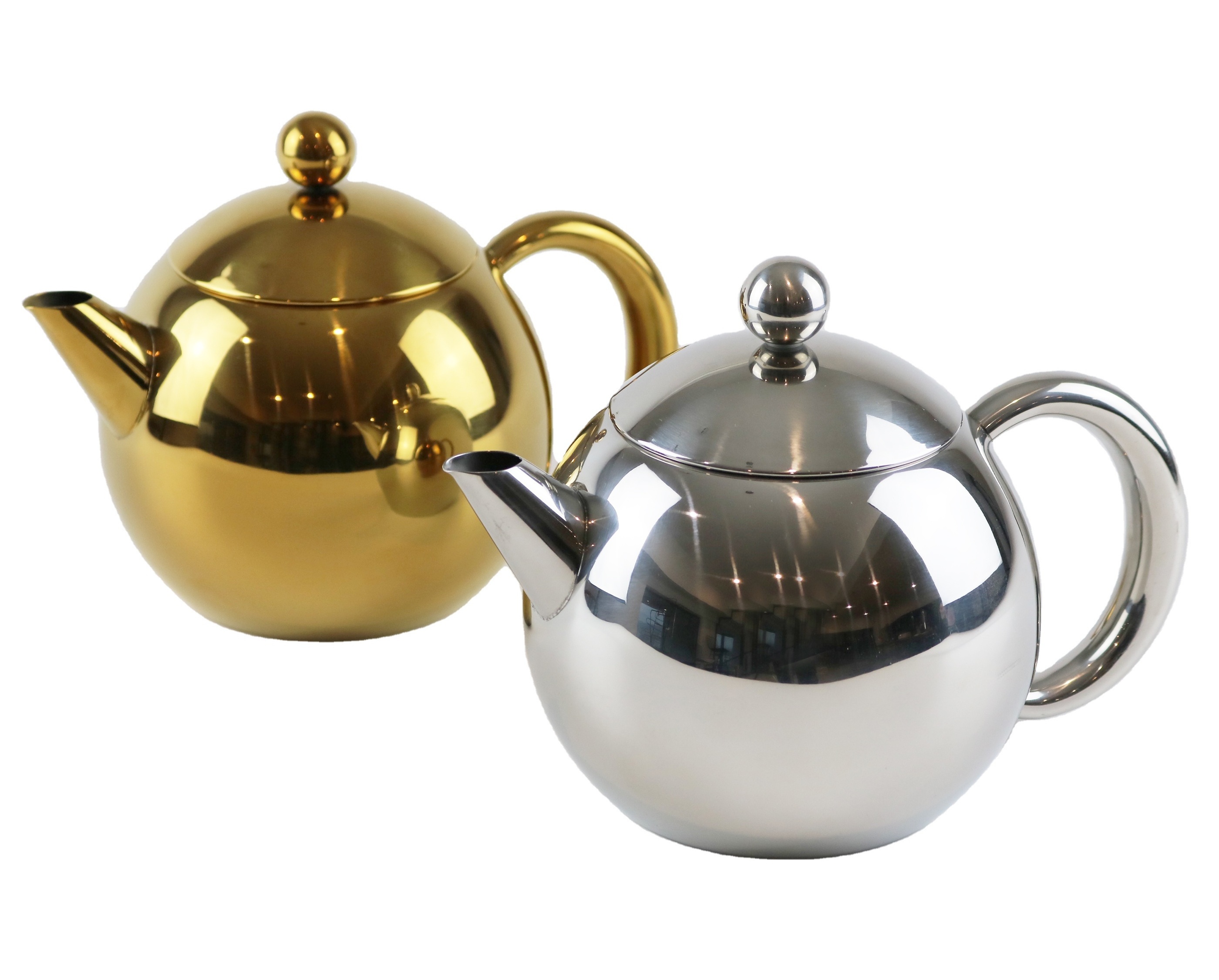 1.2 Liter Double wall Luxury Coffee tea pot with Removable Infuser stainless steel Teapot