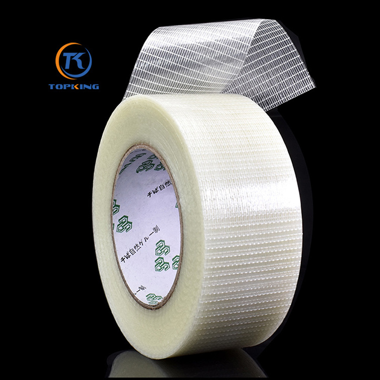 Superior Holding Power Fiber Glass Filament Tape High Temperature Hot Melt Reinforcement Cross Filament Tape for Sales