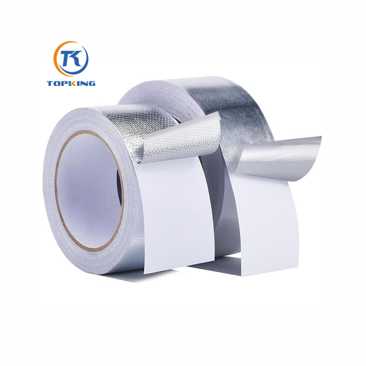 Foil-laminated Pure Aluminum Foil Tape Waterproof High Temperature Fireproof Reinforced Aluminum Foil Tape for Pipe Wrapping