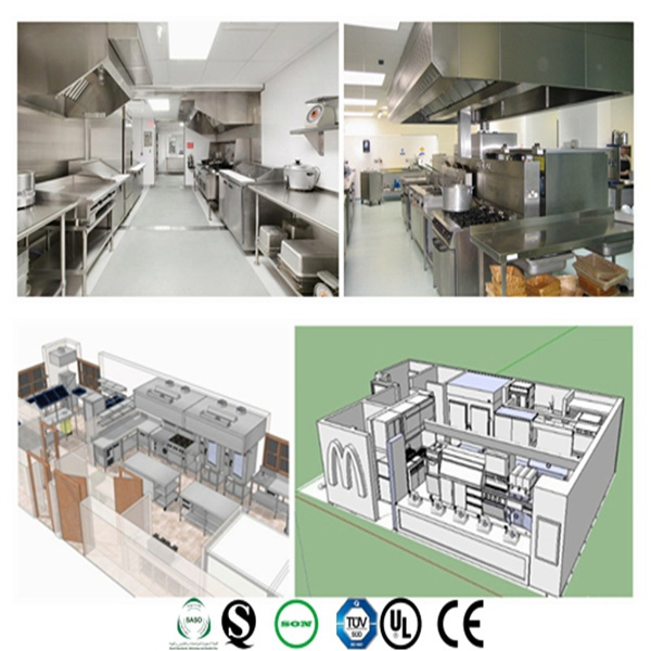 CE Approved Stainless Steel Mcdonalds Kitchen Equipment for Fast Food