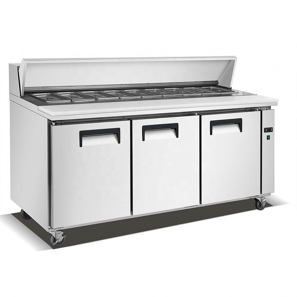 Hot Sale Meat Chiller Display Salad /Fish/ Food Display Freezer Refrigerator For Supermarket