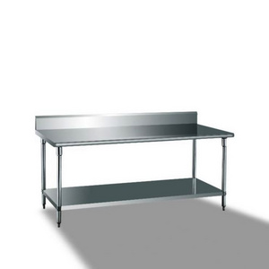 Customized Stainless Steel Restaurant 2 Layer Kitchen Worktable Kitchen Work Table Bench