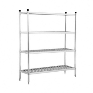 Restaurant Fruit Vegetable Kitchen Stainless Steel 4 Tire Storage Rack Shelf