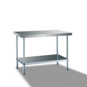 Kitchen Equipment Commercial Stainless Steel 2 Layers Food Prep Table Cooking Worktable