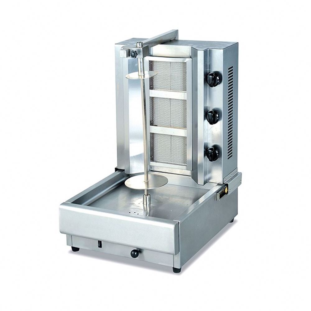 Shawarma Grill Machine Doner Kebab Machine Vertical Broiler With 2 Burners