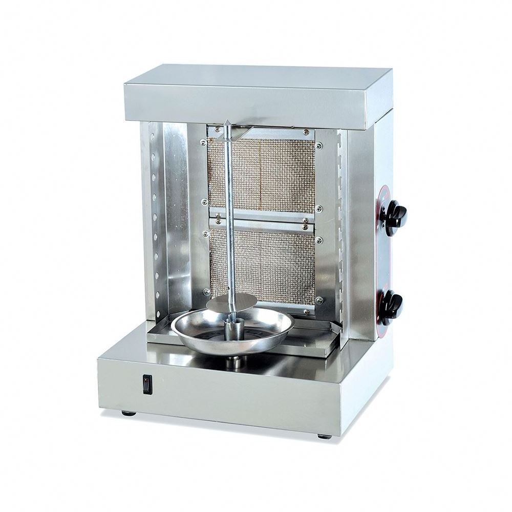 Shawarma Grill Machine Doner Kebab Machine Vertical Broiler With 2 Burners