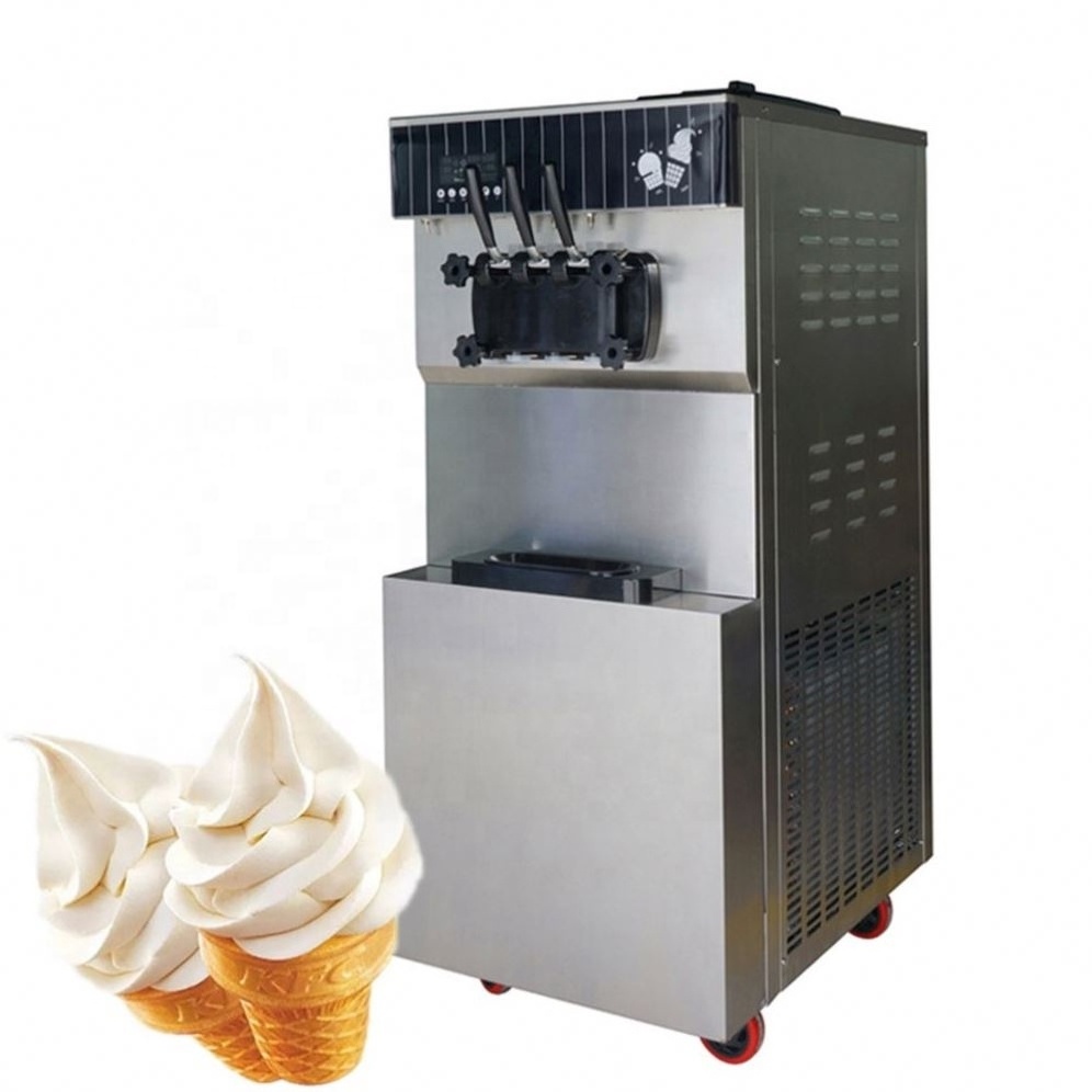 Big Hopper 10 Liters With Agitator Air Pump 50% 3 Flavor Commercial Soft Serve Ice Cream Frozen Yogurt Machine For Sale