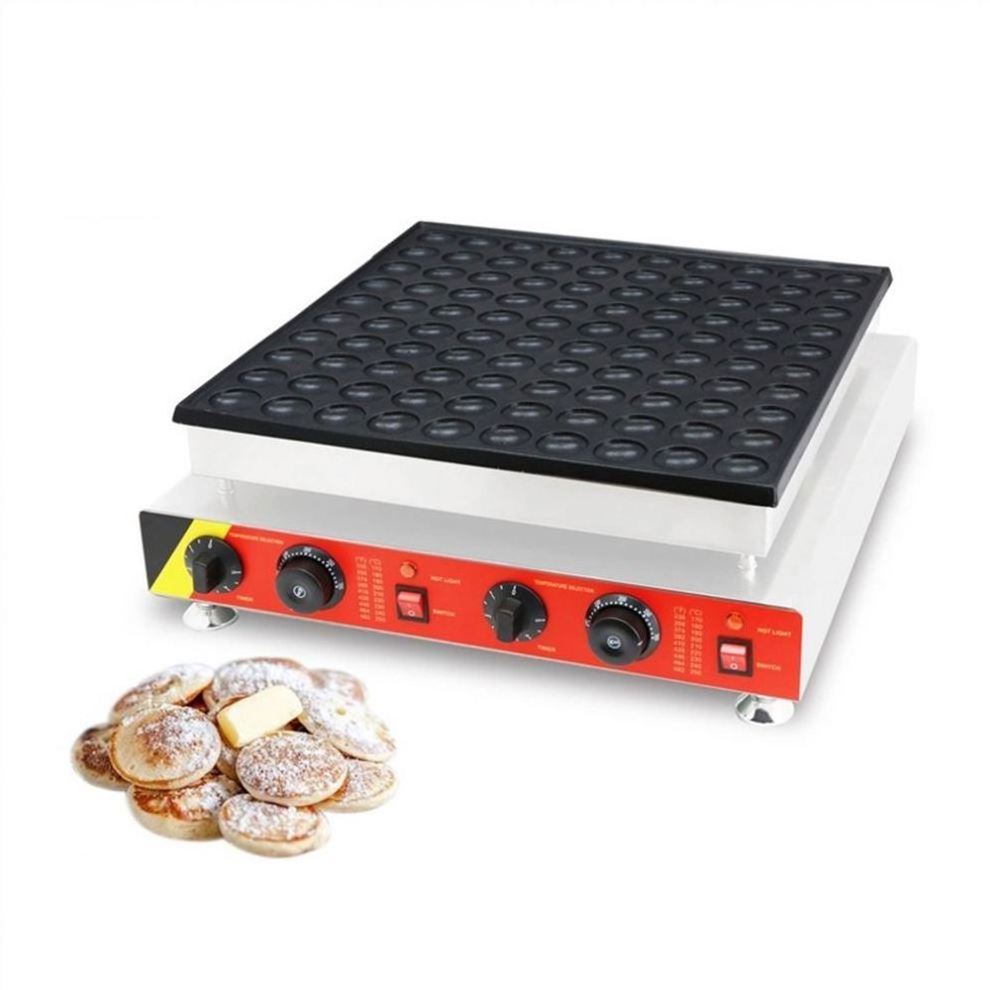 Mini Dutch Pancake Maker 50 Holes Non Stick Poffertjers Making Machine Commercial Snack Equipment Muffins Machine