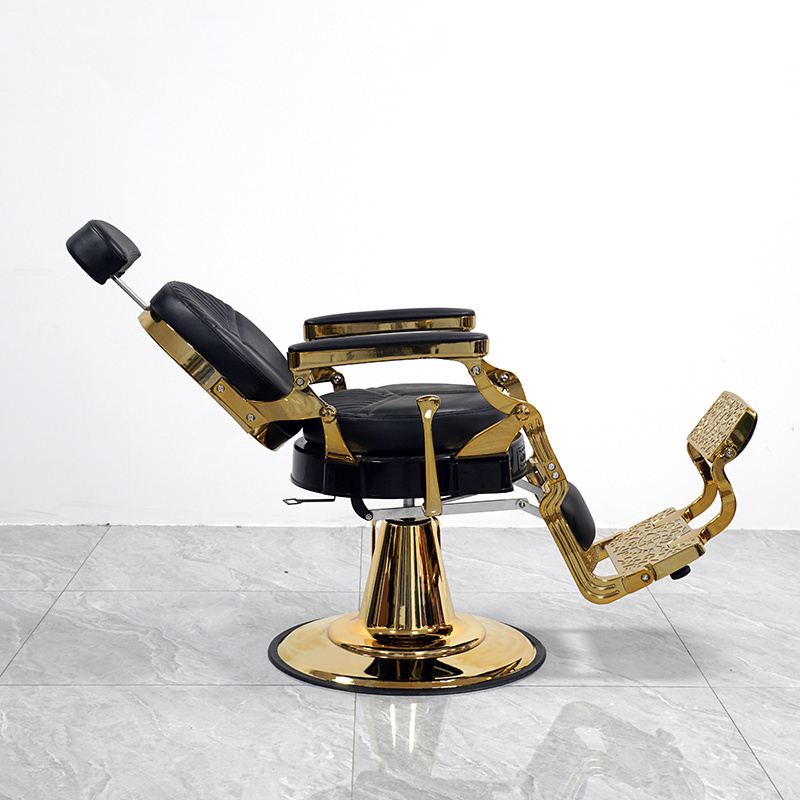 Barber Shop Retro High-End Hairdressing Chair Can Be Put Down Hair Salon Hair Chair Men Shaving Shaving Face Hairdressing Chair