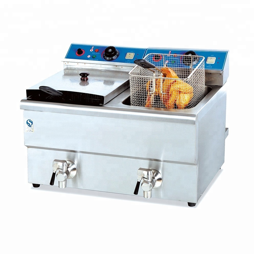 Freidora De Papas Maquina Industry A Gas 20L Automaticaes Corn Dog Fryer Machine Electric Deep 220-240V