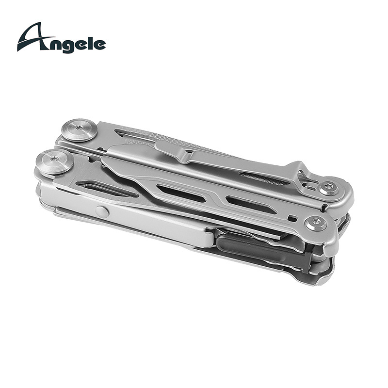 ANGELE Stainless steel Multi Function EDC Tool multi tool plier Camping Stainless Steel Folded Pliers