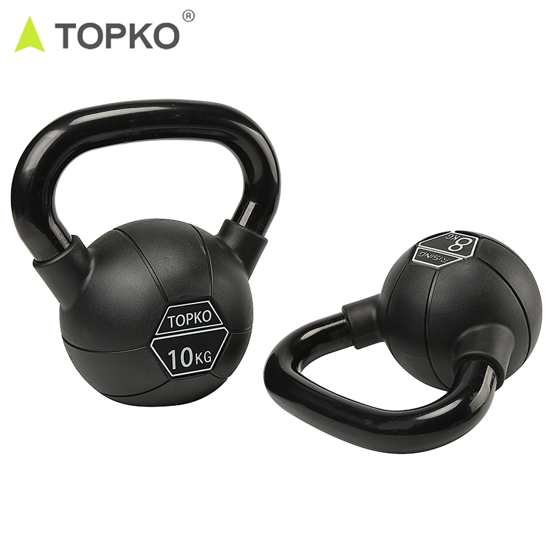 TOPKO High Quality Home Gym Power Training Competition kettlebell 10LB, 15LB, 20LB Multifunctional Comfortable Kettlebell