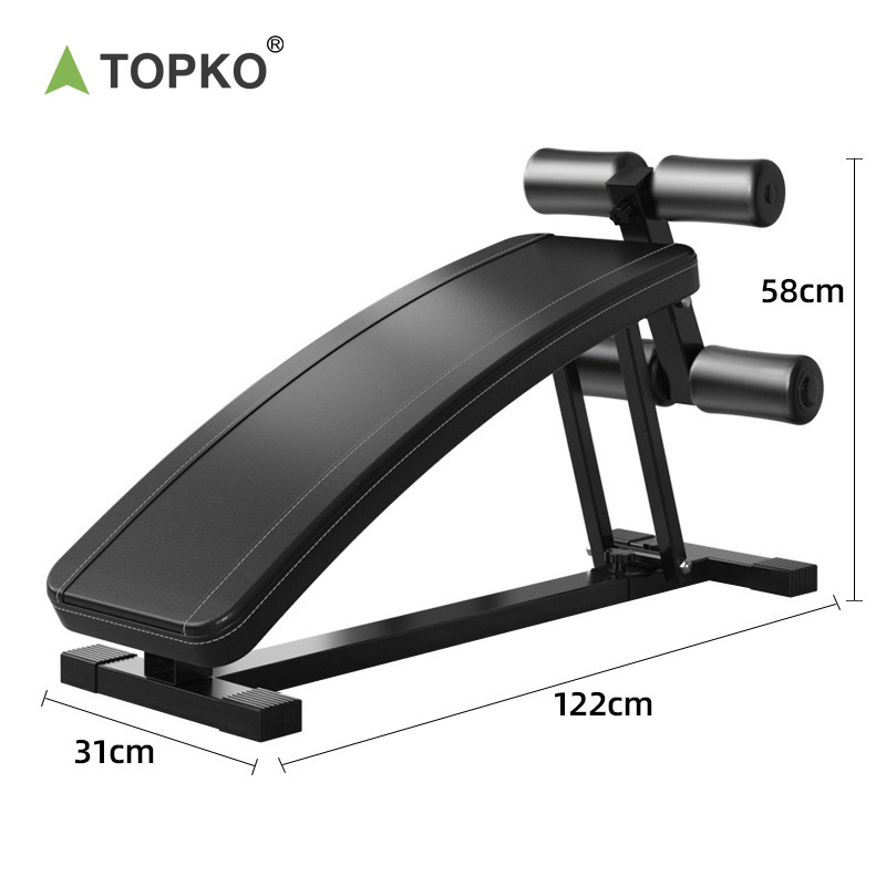 TOPKO Portable Sit Up Bench Bodybuilding Home Gym Multi Function Bench Fitness Equipment Exercise Supine Bench