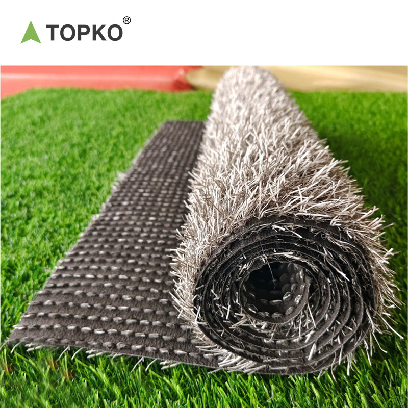 TOPKO High Quality Grey White Simulated Lawn For Outdoor Garden Home Carpet Lawn Artificial Grass