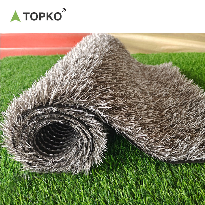 TOPKO High Quality Grey White Simulated Lawn For Outdoor Garden Home Carpet Lawn Artificial Grass