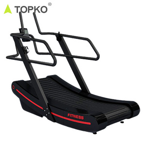 TOPKO gym equipment non-powered mechanical running machine motorized treadmill curved treadmill folding treadmill