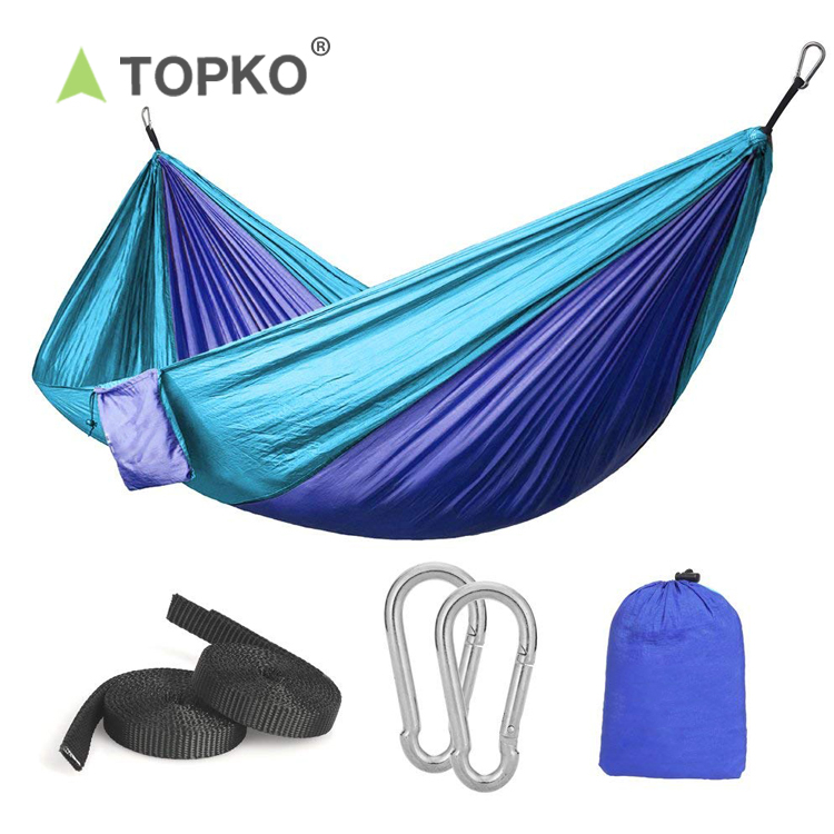 TOPKO Hot Sale Customizable Portable Nylon Fabric High Load Capacity Outdoor Camping Hammock