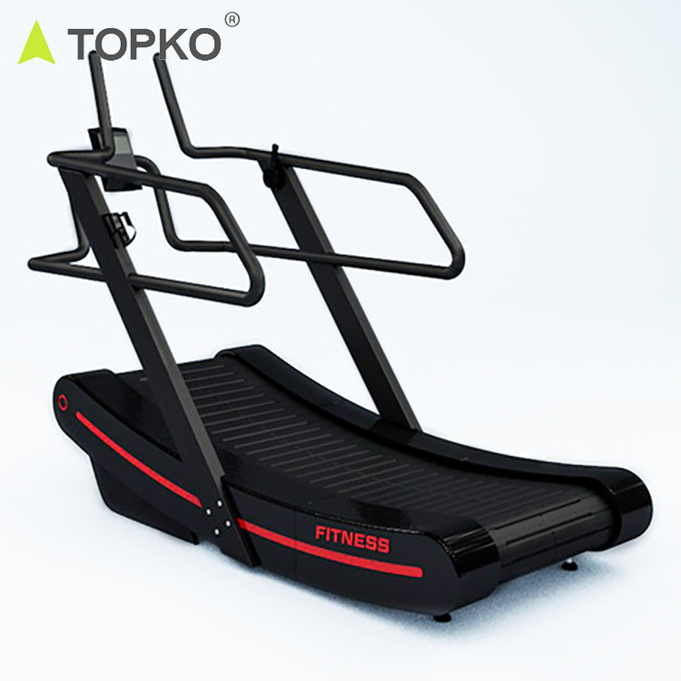 TOPKO gym equipment non-powered mechanical running machine motorized treadmill curved treadmill folding treadmill