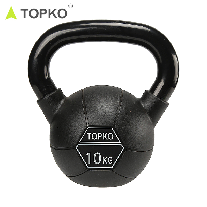 TOPKO Factory Supply Weight Lifting Rubber Coated Soft Touch 32kg Circle Chrome Original Competition Kettlebell