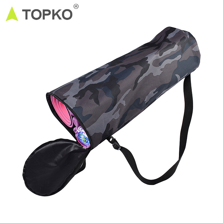 TOPKO Brand new eco friendly cork waterproof canvas material carry yoga mat bag