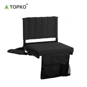 TOPKO Hot Sale CUSTOM Portable Easy Carry Foldable Stadium Chair Seat with Padded Cushion