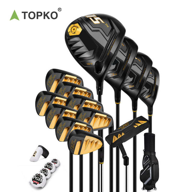 TOPKO Wholesale High Quality Golf Men's Professional Pole Club /Golf Balls Accessories Clups Complete Set with golf bags