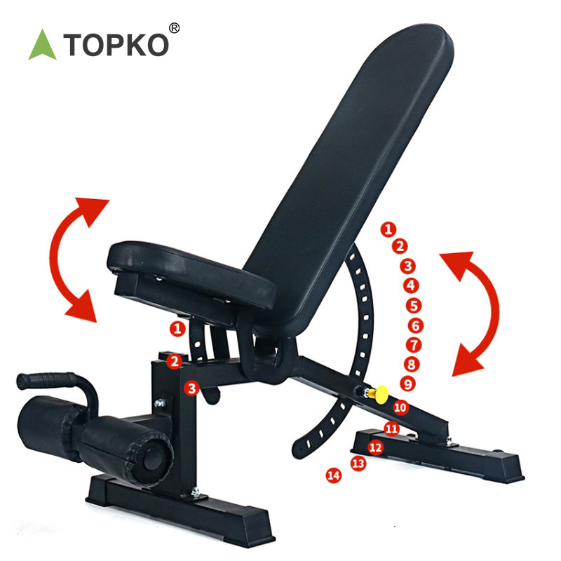 TOPKO High Quality Adjustable Dumbbell Stool for Bench Weightlifting fitness equipment Sports Gym Adjustable Bench