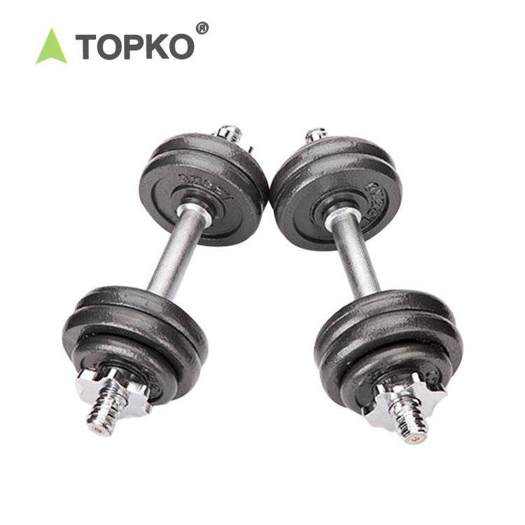 TOPKO Multi Adjustable Home Fitness Gym Equipment Training 10KG Weights Dumbbell Set