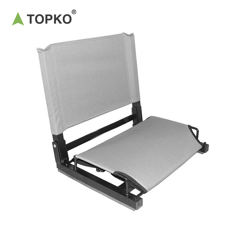 TOPKO Football Bleacher Seating Chair Folding Portable Stadium Chairs Seat with Bleacher Hook Padded Floor