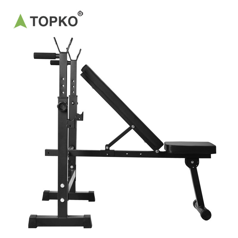 TOPKO wholesale home training fitness gym workout weight lifting workout adjustable squat dumbbell bench rack with bench press