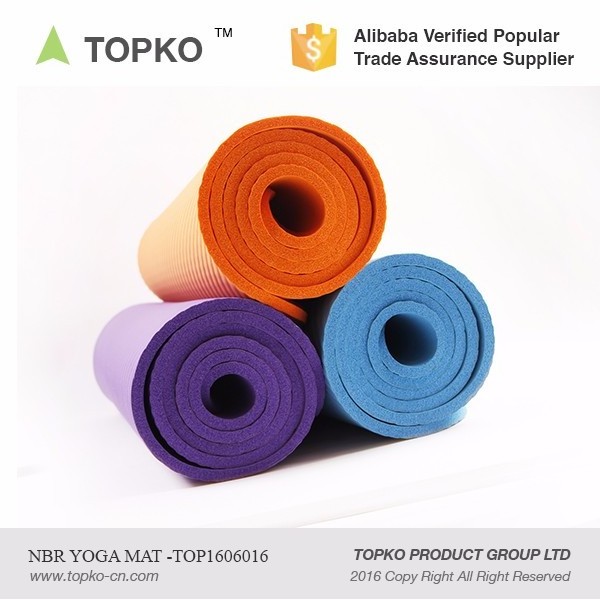 TOPKO NBR Yoga Mat organic best exercise fitness mat eco friendly hot yoga nbr yoga mat with logo