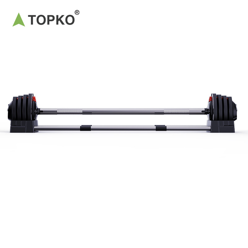 TOPKO High Quality Three in One Adjustable Dumbbell Set Weight Lifting Free Adjustable Weights Barbell Kettlebell Dumbbell Set